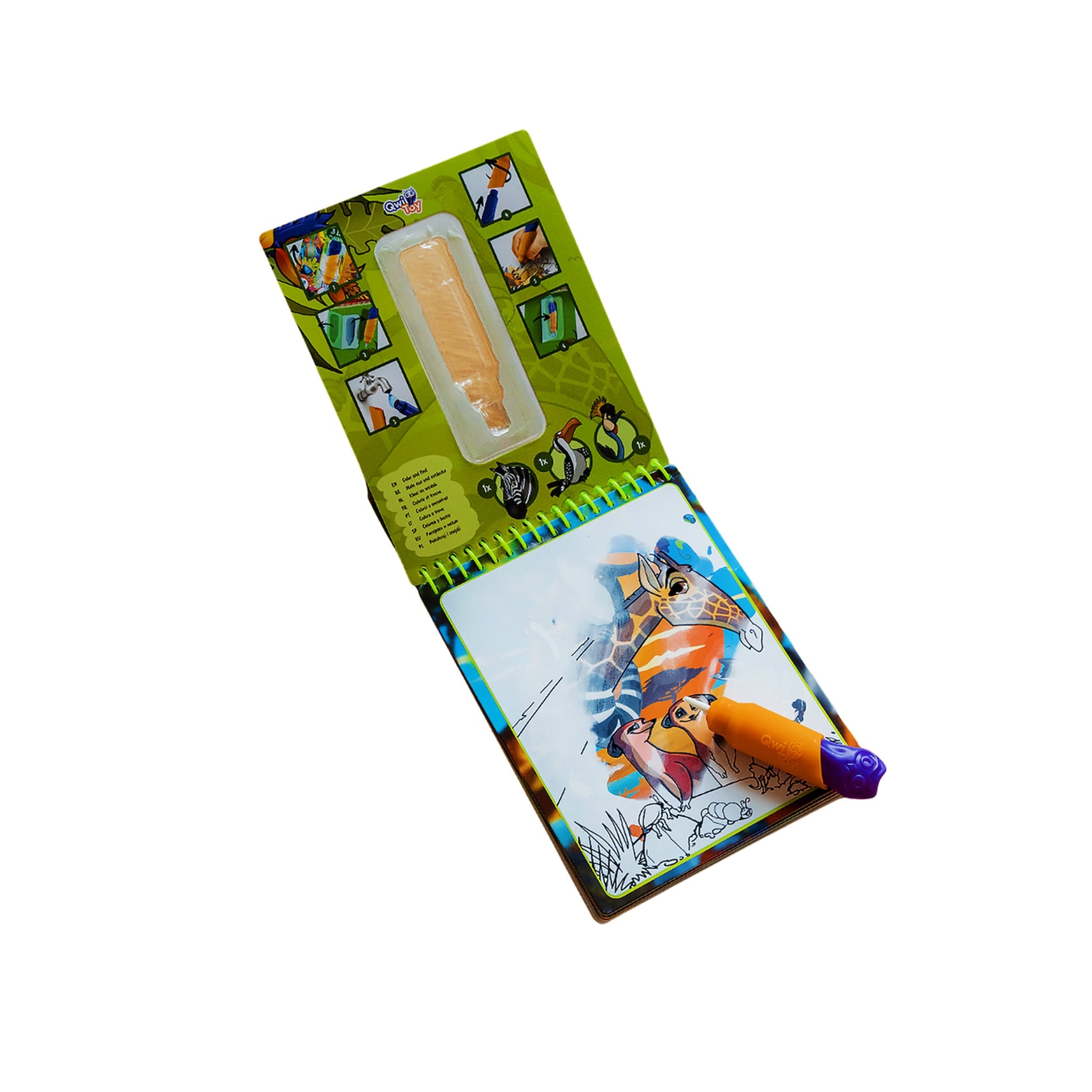 Spielbuch 3 in 1 Tropics mit Wassermalstift und Aufklebern mehrfarbig – Produktbild 3