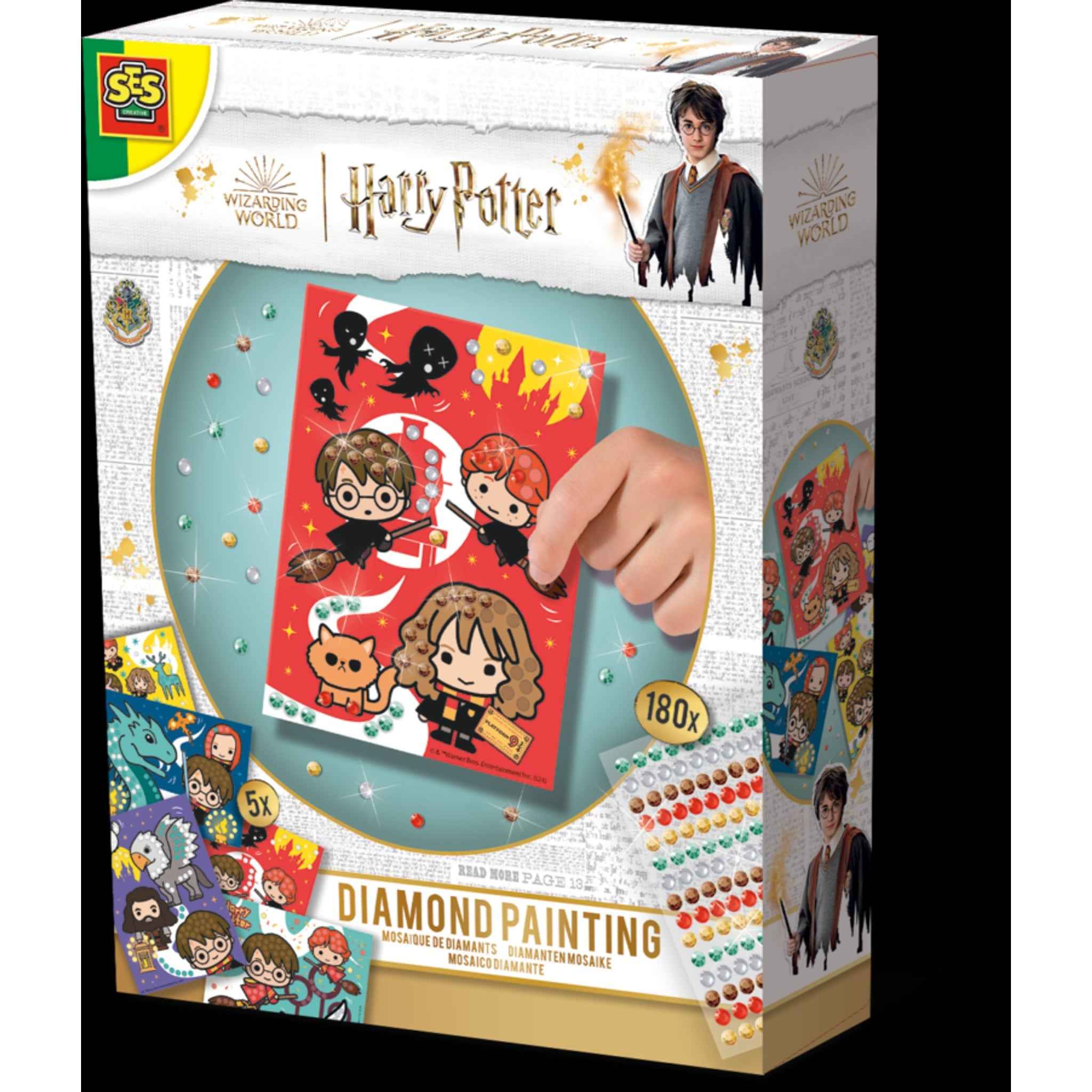 Diamond Painting Harry Potter 5 Karten selbstklebend mehrfarbig | SES Creative