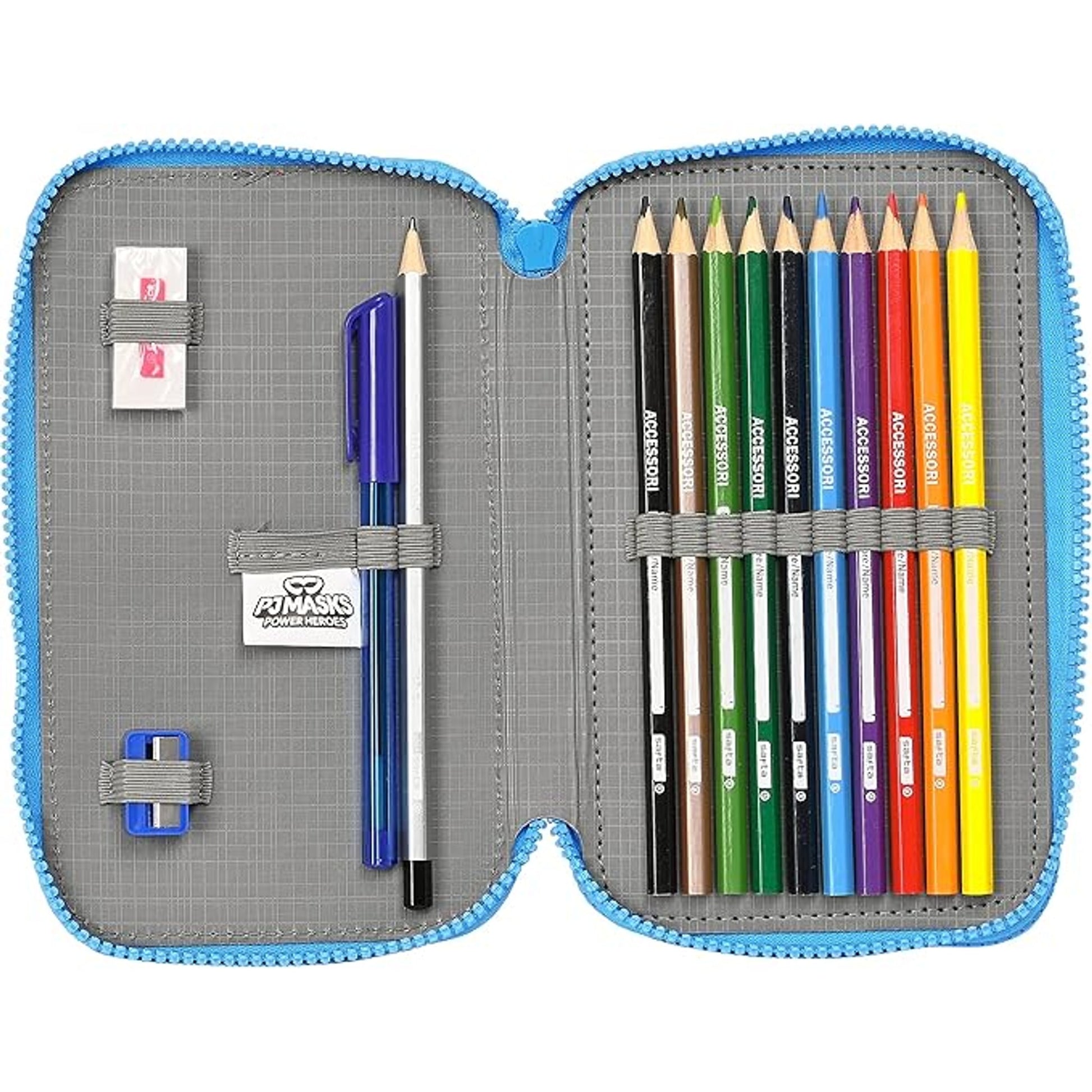 SAFTA S.A Doppelmäppchen in Blau, 19,5×12,5×5,5 cm – Produktbild 3