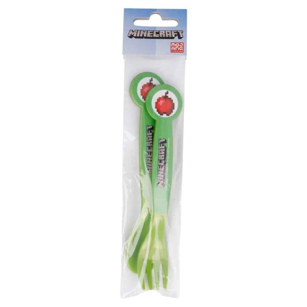 Minecraft Plastik Besteck Set - 2 Teile