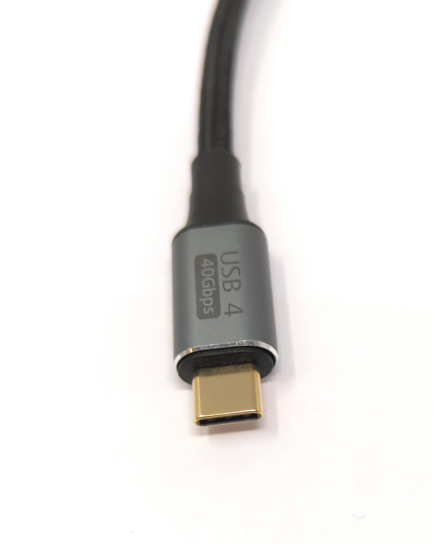 USB4 Kabel 120 cm Typ C Stecker zu Stecker 40 Gbit/s geflochten Winkel schwarz