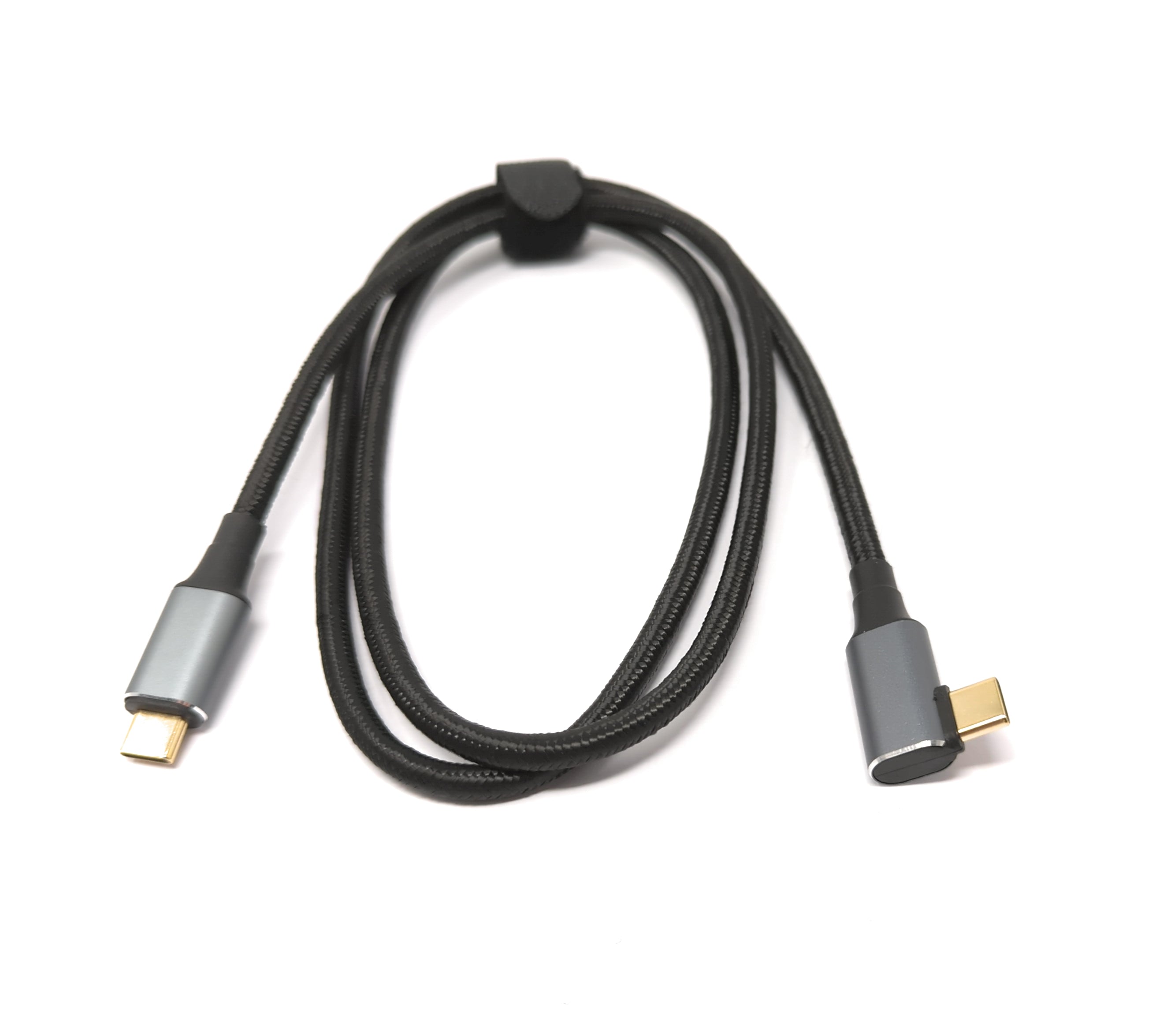 USB4 Kabel 120 cm Typ C Stecker zu Stecker 40 Gbit/s geflochten Winkel schwarz