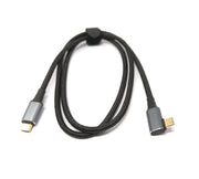 USB4 Kabel 80 cm Typ C Stecker zu Stecker 40 Gbit/s geflochten gewinkelt schwarz