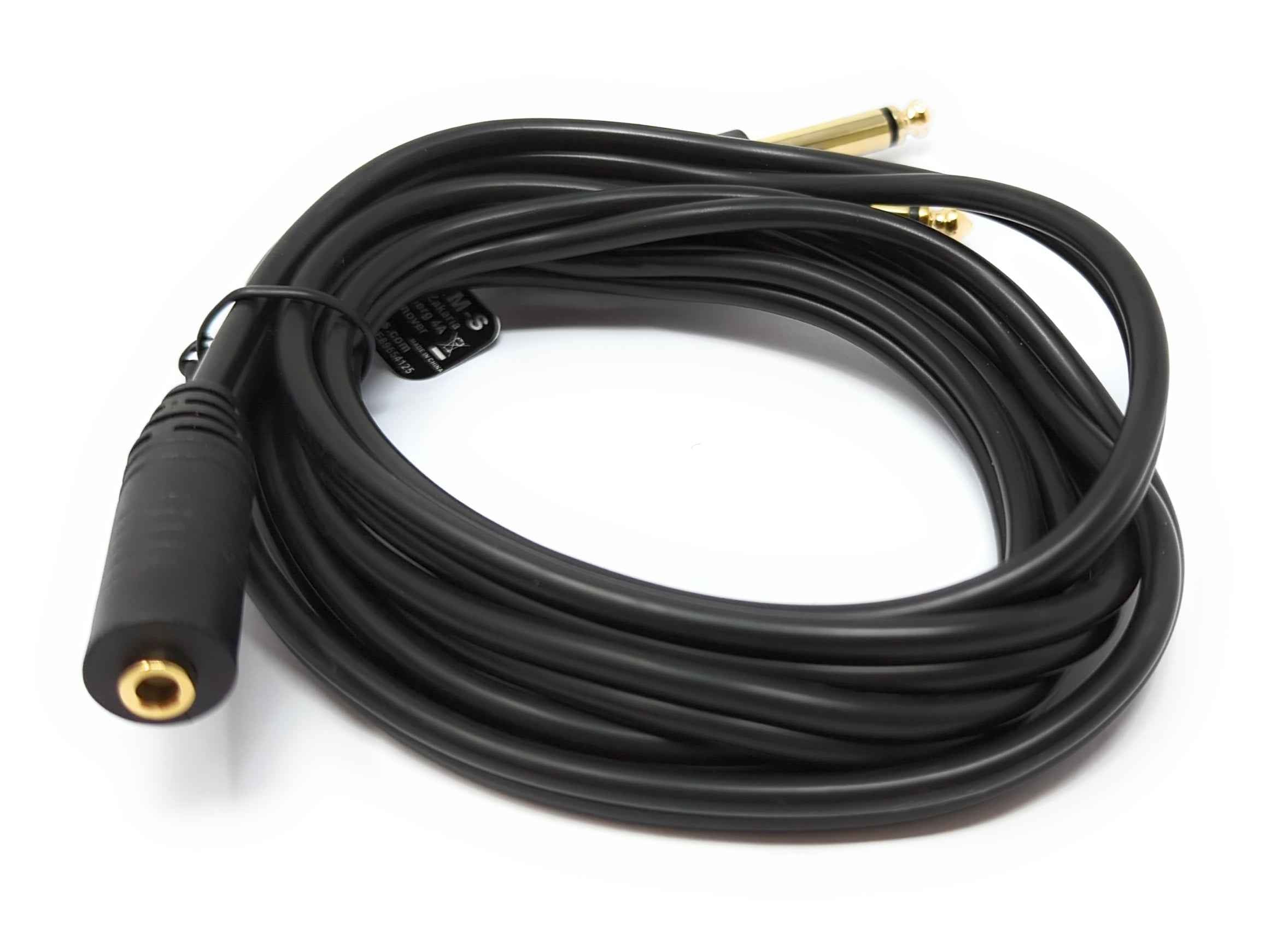 SYSTEM-S Audio Y Kabel 150 cm Stereo AUX Klinke 6,35mm Stecker & Stecker zu 3,5 mm Buchse