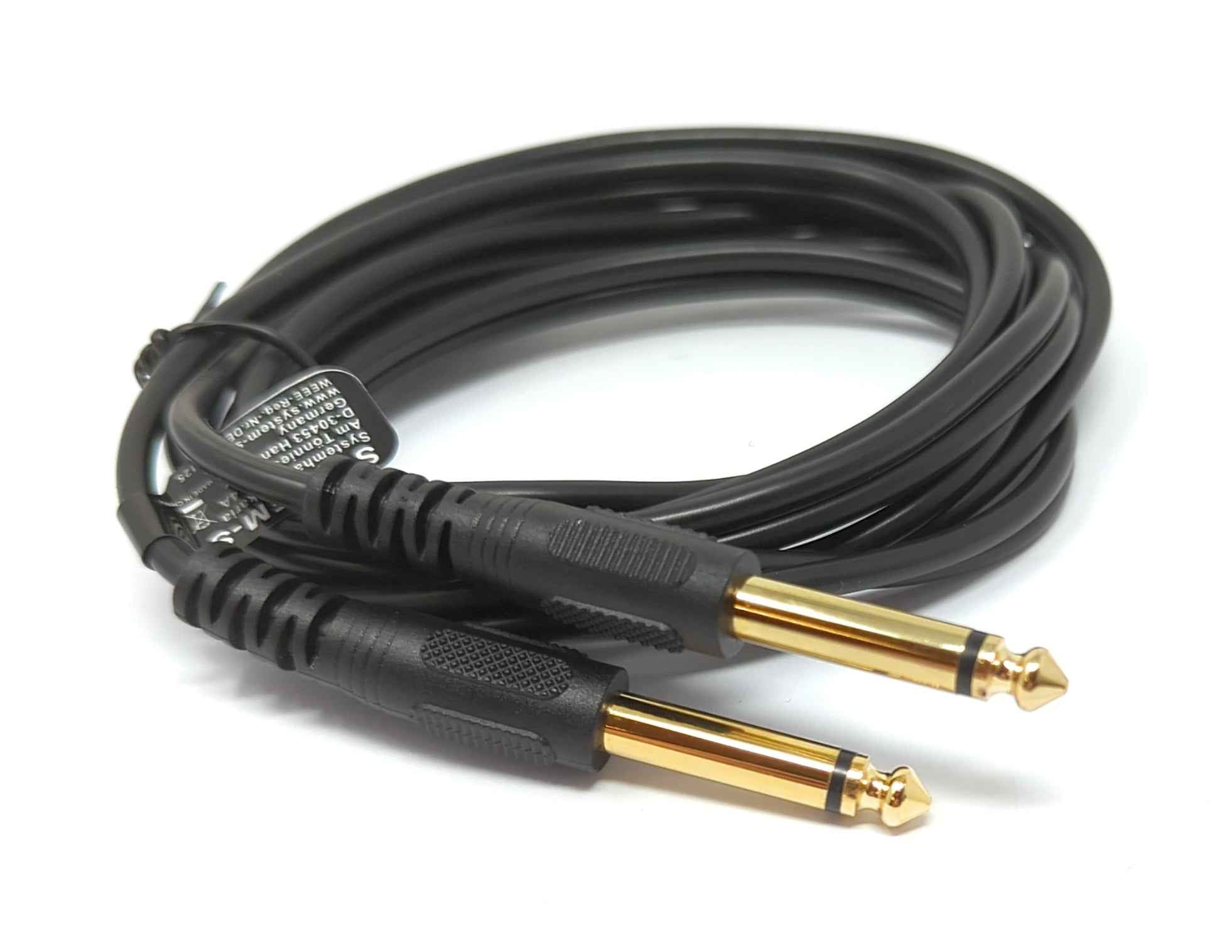 SYSTEM-S Audio Y Kabel 150 cm Stereo AUX Klinke 6,35mm Stecker & Stecker zu 3,5 mm Buchse