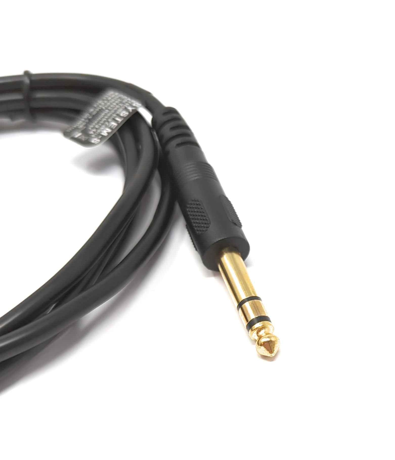 SYSTEM-S Audio Kabel 150 cm Stereo AUX Klinke 6,35 mm Stecker zu 3,5 mm Stecker Schwarz