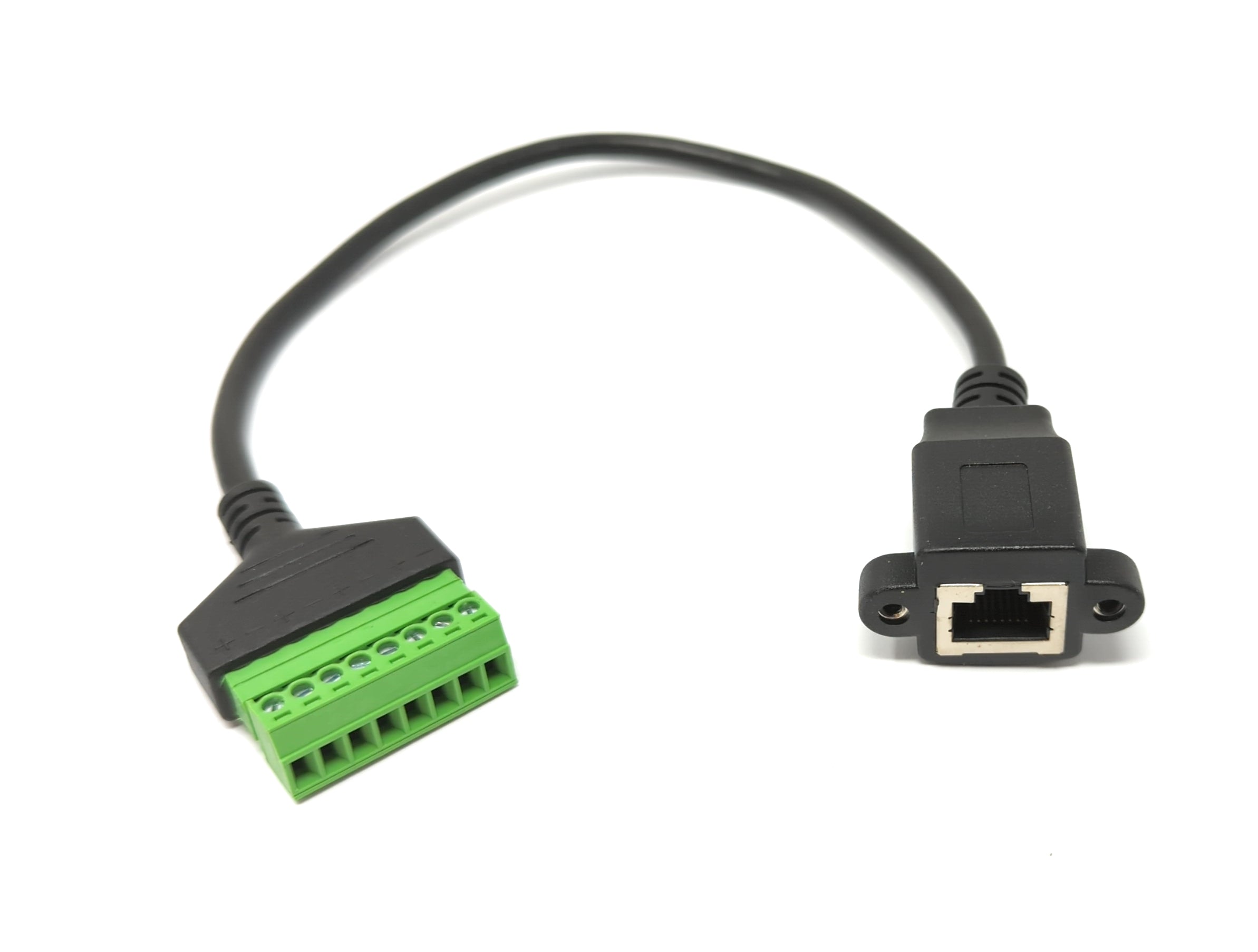 LAN Kabel Adapter RJ45 Buchse zu 8 Pin Terminalblock 30 cm Gigabit Ethernet