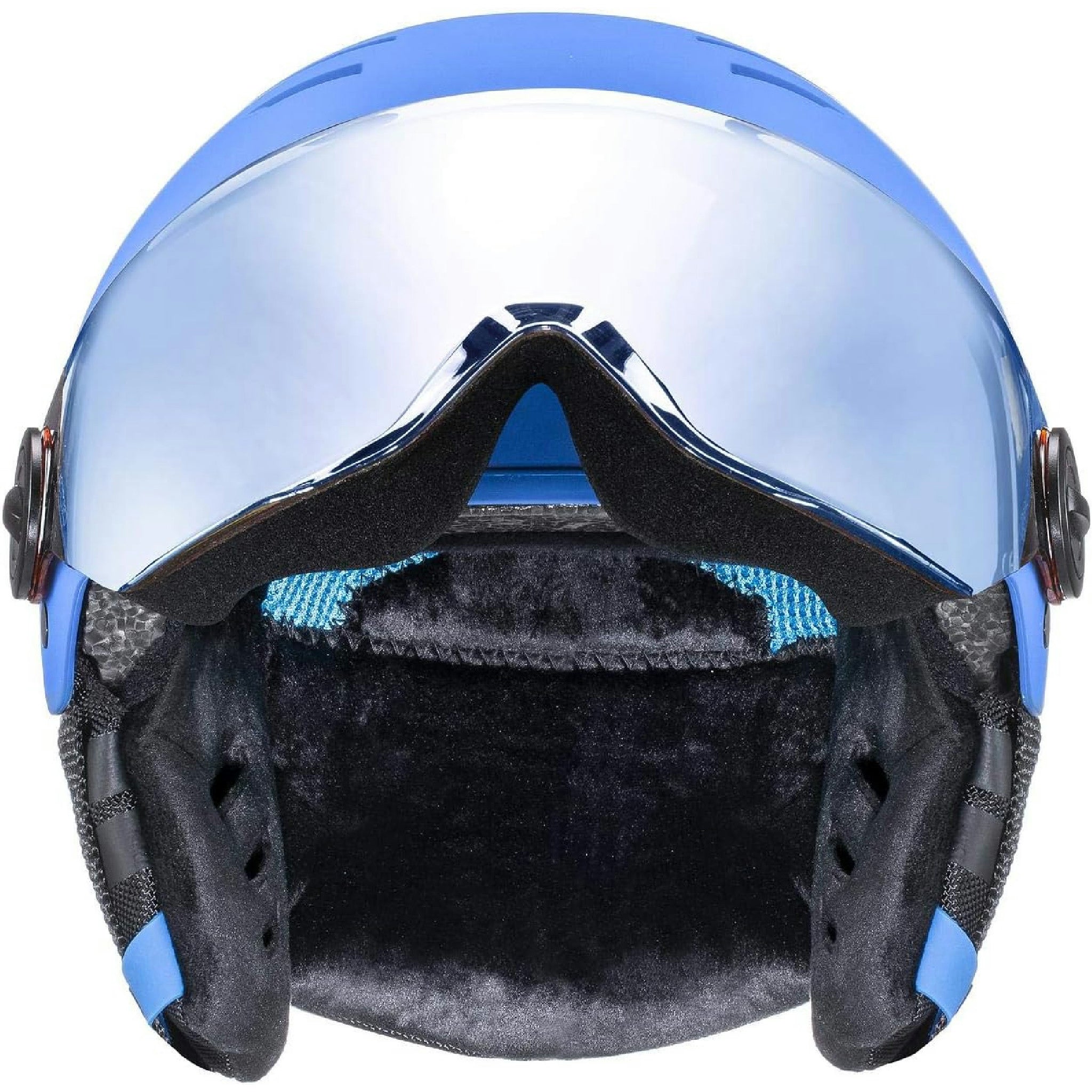 uvex rocket jr visor - robuster Skihelm für Kinder - Filterkategorie 2 - optimierte Belüftung - blue matt - 51-55 cm Hauptansicht