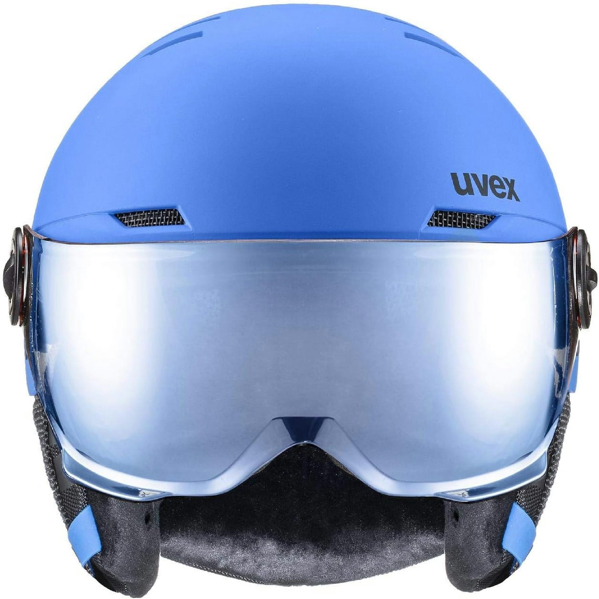 uvex rocket jr visor - robuster Skihelm für Kinder - Filterkategorie 2 - optimierte Belüftung - blue matt - 51-55 cm Hauptansicht