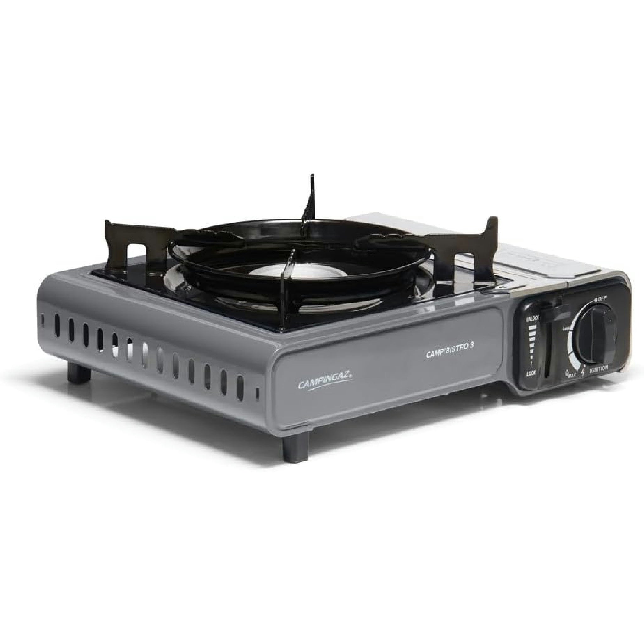 CAMPINGAZ Camp Bistro 3 Réchaud à Gaz, 1 Feu, Réchaud de Camping, Puissance 2200 W, Réchaud Extérieur Compact, avec Mallette pour Un Transport Facile, Noir Hauptansicht