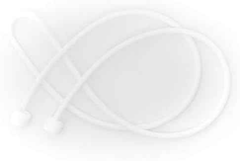 System-S 1x Silikon Halteband Holder für AirPods Kopfhörer in Weiß