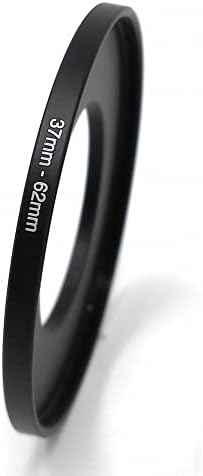 SYSTEM-S Objektiv Adapter 37 mm Gewinde zu 62 mm Step Up Ring in Schwarz für Filter