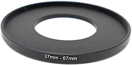 SYSTEM-S Objektiv Adapter 37 mm Gewinde zu 67 mm Step Up Ring in Schwarz für Filter