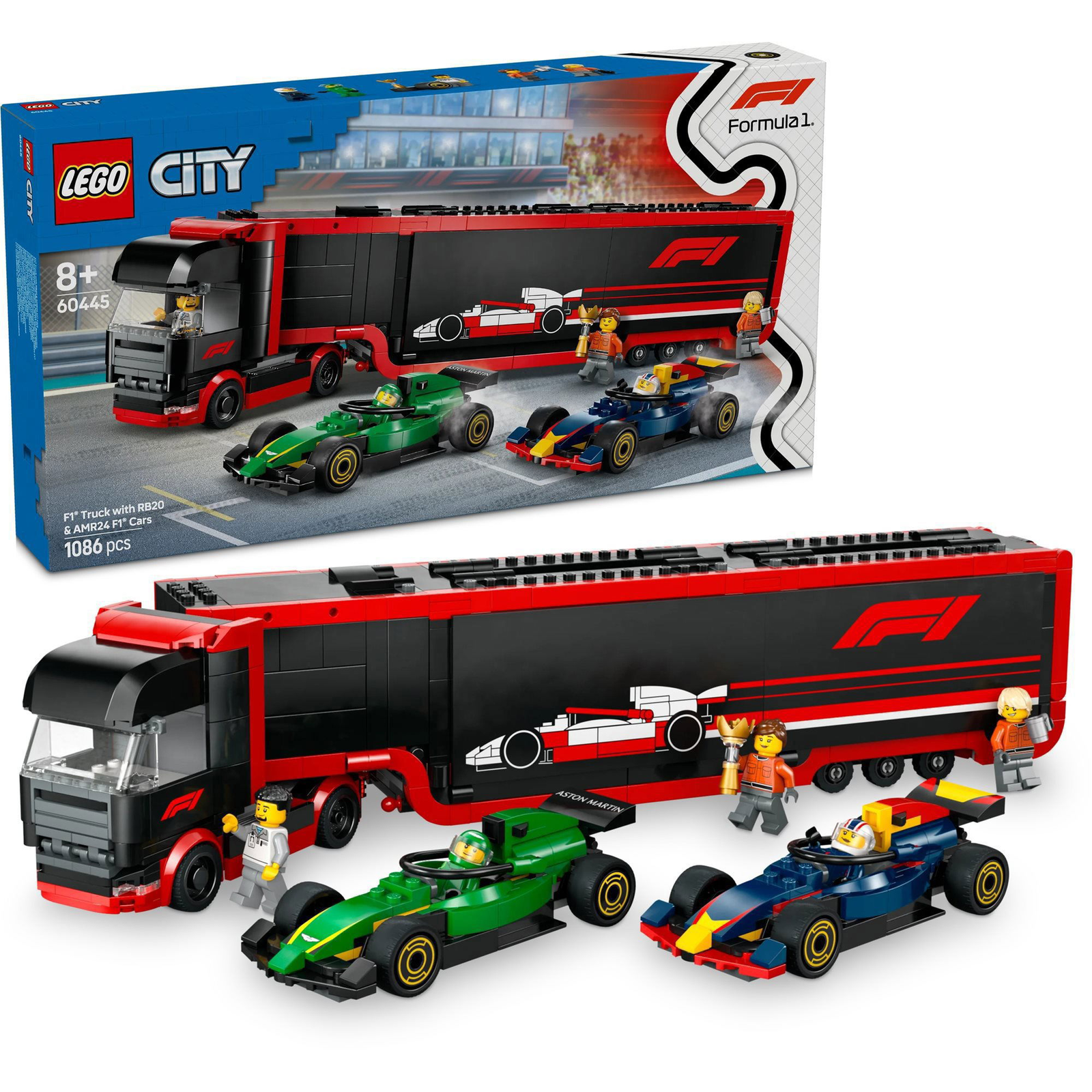 LEGO® City F1®-es kamion, RB20 és AMR24 F1®-es autókkal 60445 (5702017812519)-0