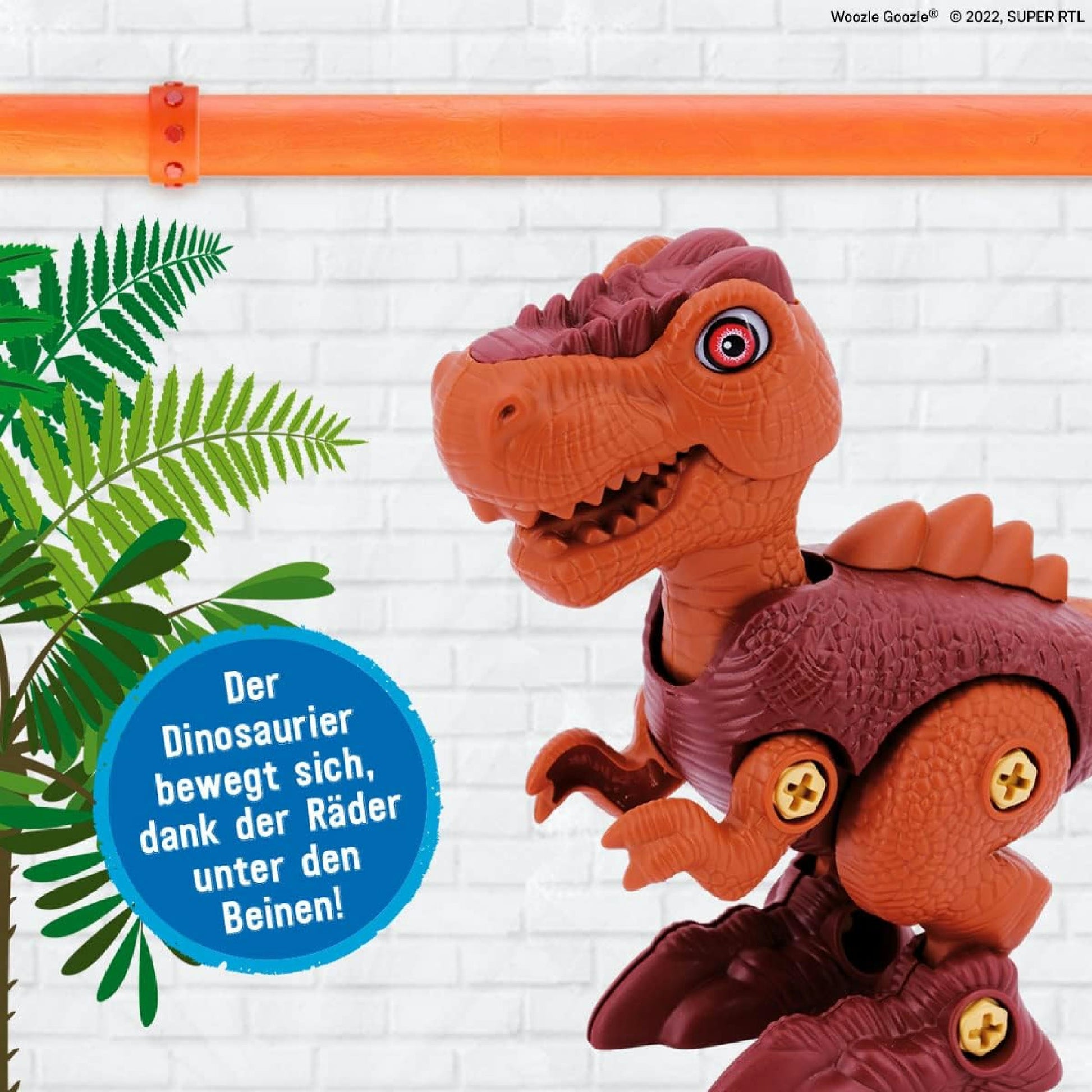 Lisciani - WOOZLE GOOZLE - T-Rex Dinosaurier - Bauspiel Für Kinder ab 6 Jahren - Dinosaurier Spielzeug Zu Montieren - Bewegt Sich Durch Räder unter den Beinen Hauptansicht