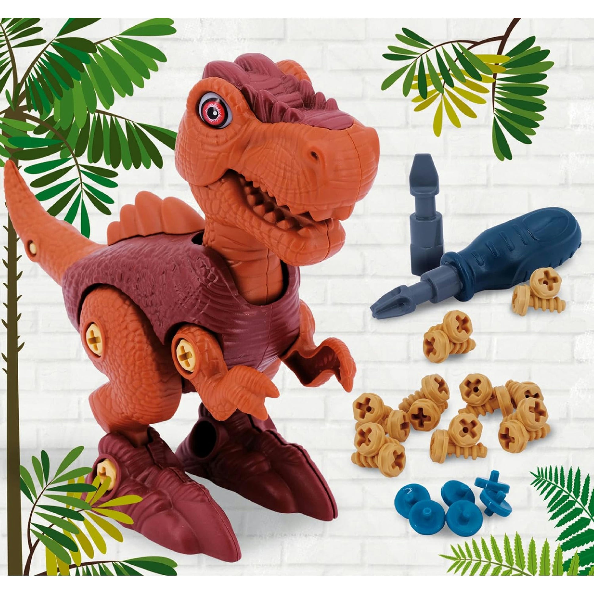 Lisciani - WOOZLE GOOZLE - T-Rex Dinosaurier - Bauspiel Für Kinder ab 6 Jahren - Dinosaurier Spielzeug Zu Montieren - Bewegt Sich Durch Räder unter den Beinen Hauptansicht