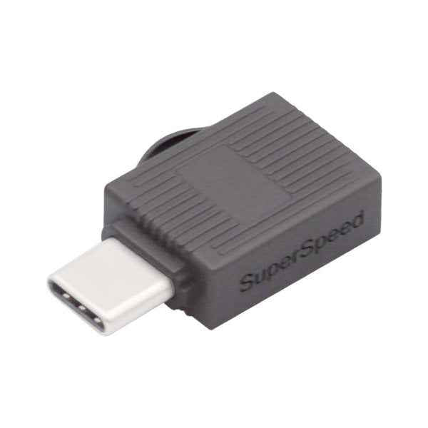SYSTEM-S USB 3.1 Typ C Micro SD Karte Lesegerät Kartenleser SDXC Adapter in Grau