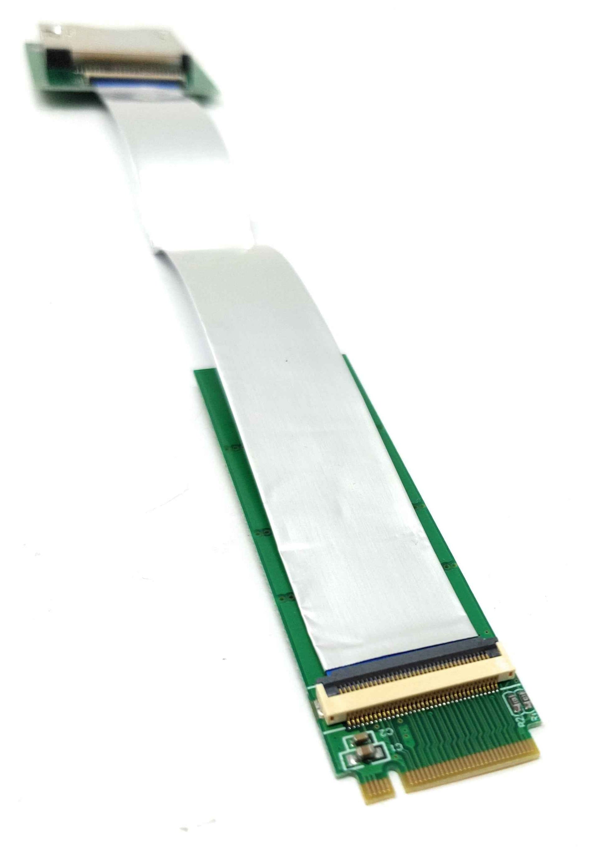 SYSTEM-S CFexpress Kabel 20cm Typ B Buchse zu NVME M-key M.2 NGFF Stecker Adapter in Grün