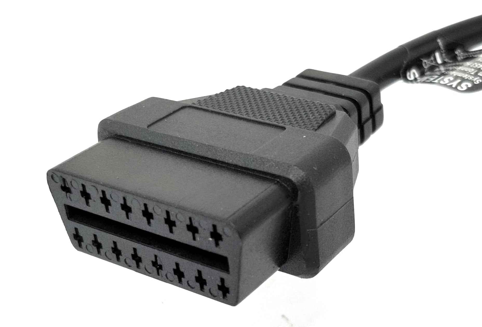 SYSTEM-S OBD Kabel 30 cm OBD 2 Buchse für Honda 3pin in Schwarz für Auto Diagnose