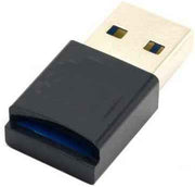 System-S Mini Adapter USB A 3.0 für microSD Karten Leser Card Reader Kartenlesegerät in Schwarz