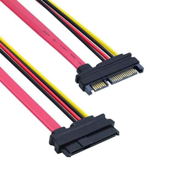 SYSTEM-S SATA Kabel 10 cm 22Pin Stecker zu SAS 29 Pin Buchse Adapter für Festplatte
