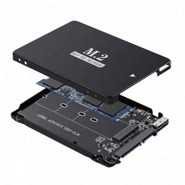 SYSTEM-S NGFF B+M Key M.2 SSD Karte zu 2,5 Zoll SATA Micro USB 3.0 Combo HDD