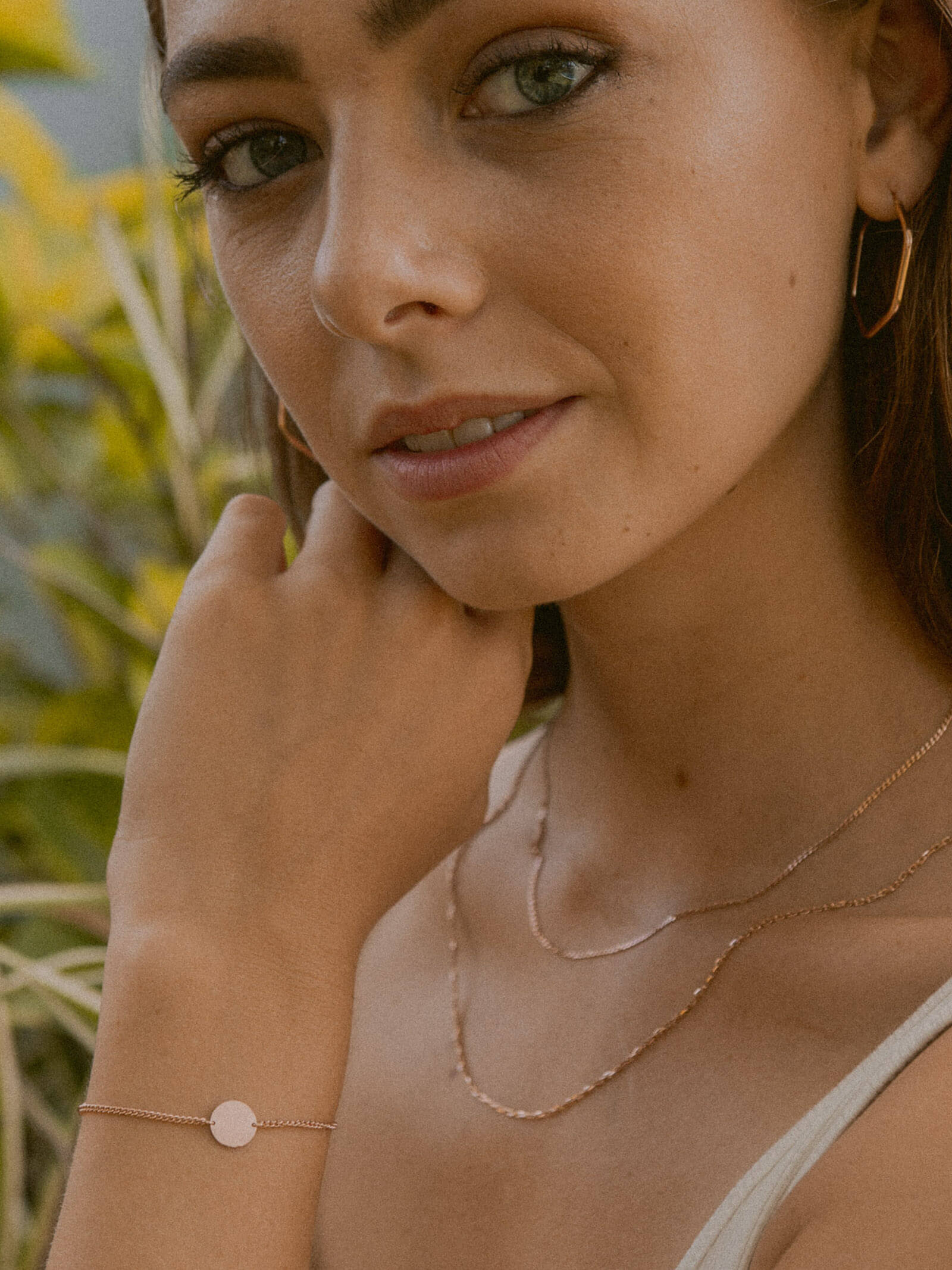 Armband Panzerkette CIRCLE Roségold Vergoldet