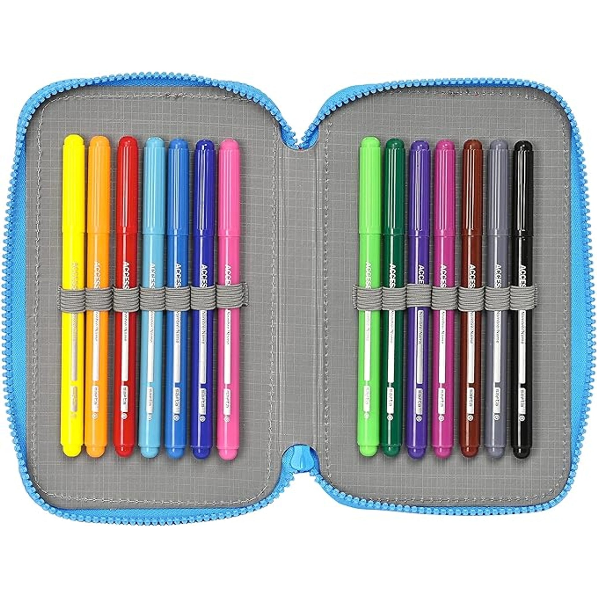 SAFTA S.A Doppelmäppchen in Blau, 19,5×12,5×5,5 cm – Produktbild 4