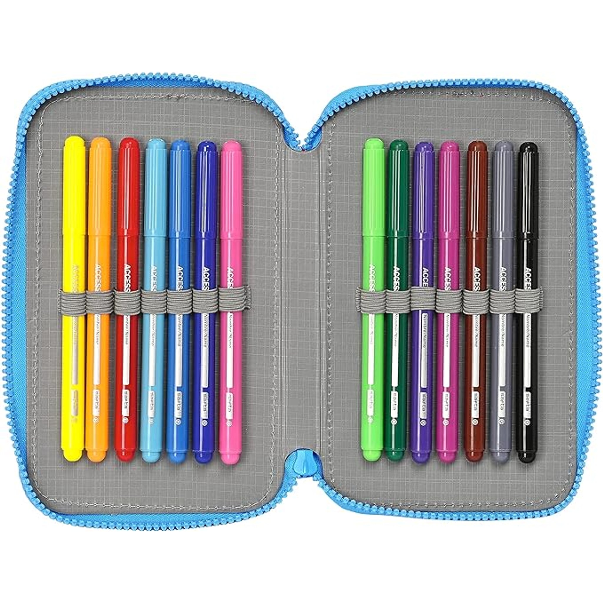 SAFTA S.A Doppelmäppchen in Blau, 19,5×12,5×5,5 cm – Produktbild 4