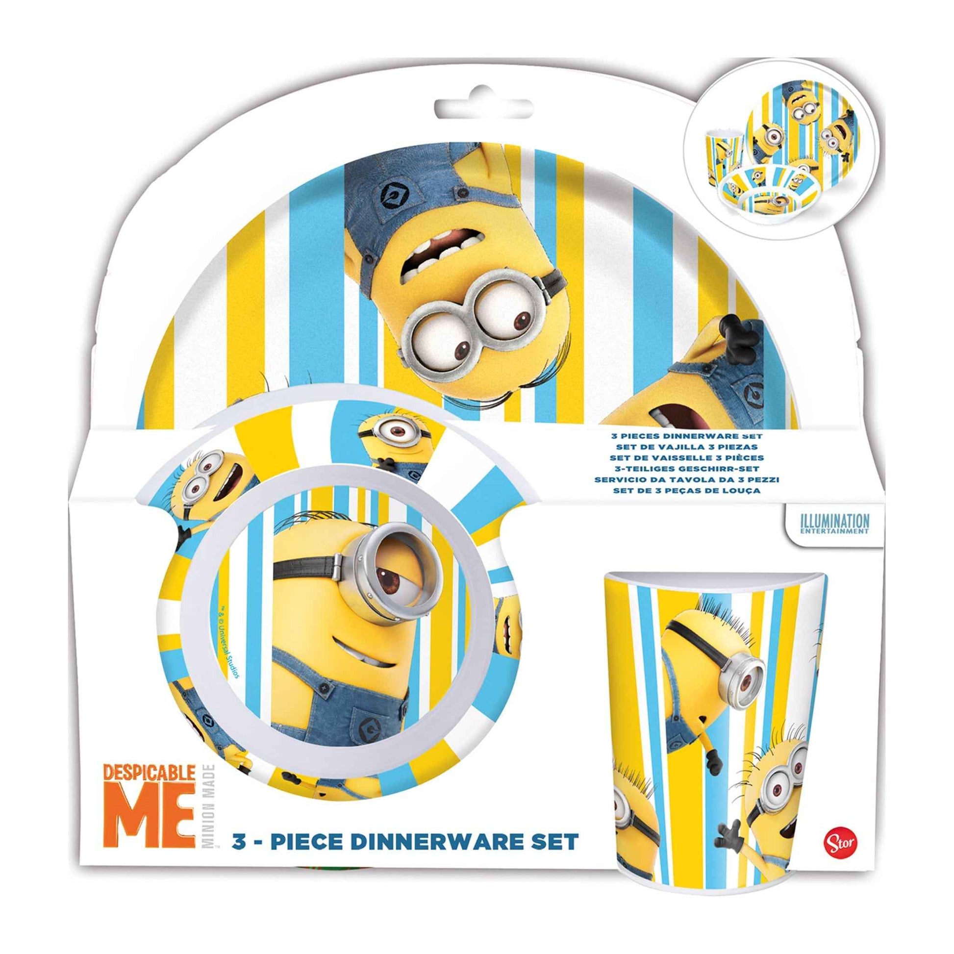 Melamin Essset 3-teilig 2 Teller 1 Becher Minions bunt | Joy Toy