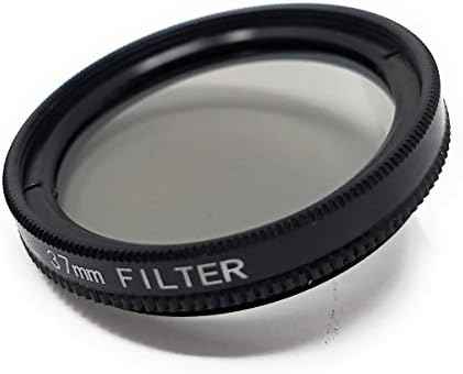 SYSTEM-S CPL Filter 37 mm Circular Polarizer Linse in Schwarz mit Hülle für iPhone XS Max