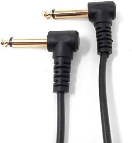 SYSTEM-S Audio Y Kabel 22 cm 6,35 mm Stereo 2x Klinke Stecker zu Buchse Adapter Schwarz