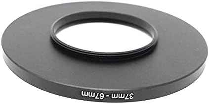 SYSTEM-S Objektiv Adapter 37 mm Gewinde zu 67 mm Step Up Ring in Schwarz für Filter