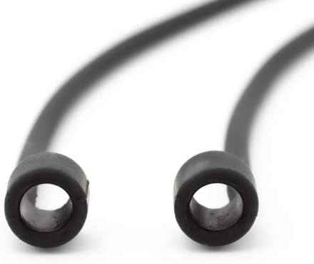 System-S 2x Silikon Halteband Holder für AirPods Kopfhörer in Schwarz