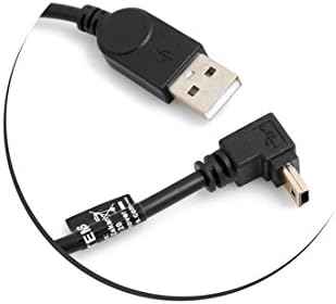 SYSTEM-S Mini USB Kabel 90° Grad aufwärts gewinkelt Winkel 27 cm