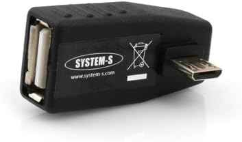 System-S OTG Adapter USB A Host zu micro USB Stecker Adapter 90° Winkel Stecker