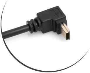 SYSTEM-S Mini USB (male) abwärts Winkel USB-On-The-Go Host Kabel auf USB Typ A (female) Adapter Kabel 13,5 cm