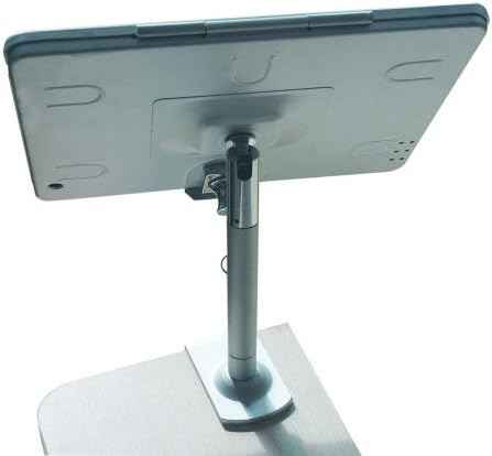 SYSTEM-S Stangen Halterung mit Schloss Befestigung aus Metall in Grau für iPad Pro 11"