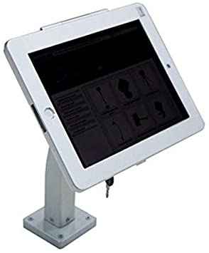 SYSTEM-S Wand Halterung mit Gebogenem Haltearm Abschließbar für iPad Pro 10.5" (2017) iPad Air 3 (2019) A2152 A2123 A2153 A2154 A1701 A1709