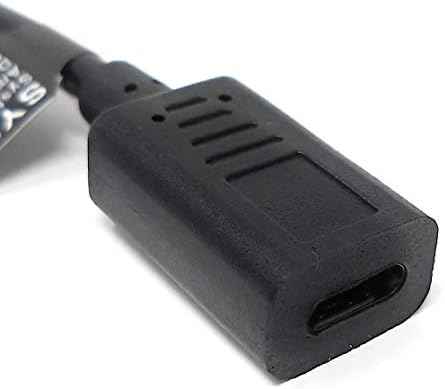 SYSTEM-S USB 3.1 Kabel 25 cm Typ C Buchse zu Typ B Stecker Adapter in Schwarz