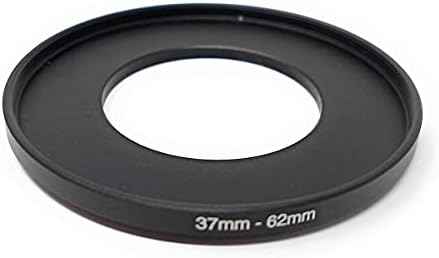 SYSTEM-S Objektiv Adapter 37 mm Gewinde zu 62 mm Step Up Ring in Schwarz für Filter