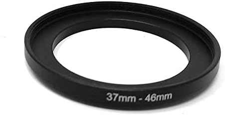 SYSTEM-S Objektiv Adapter 37 mm Gewinde zu 46 mm Step Up Ring in Schwarz für Filter