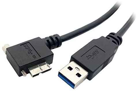 System-S 5m USB Kabel 3.0 A zu Winkel Links 3.0 mit Feststellschraube