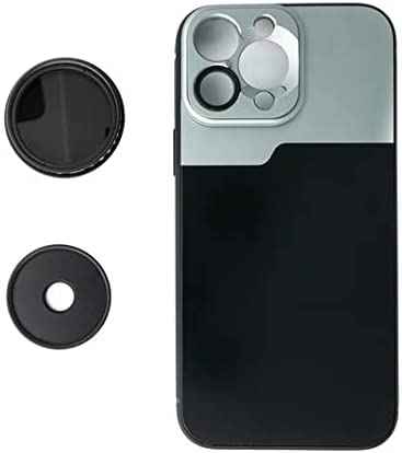 SYSTEM-S ND Vario Filter 37 mm 2 bis 4000 Neutraldichte mit Hülle für iPhone 14 Pro Max