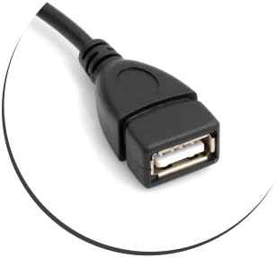 SYSTEM-S Mini USB (male) abwärts Winkel USB-On-The-Go Host Kabel auf USB Typ A (female) Adapter Kabel 13,5 cm
