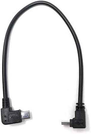 SYSTEM-S USB 2.0 Kabel 22 cm Mini B Stecker zu Micro B Stecker Winkel Schwarz