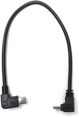 SYSTEM-S USB 2.0 Kabel 22 cm Mini B Stecker zu Micro B Stecker Winkel Schwarz