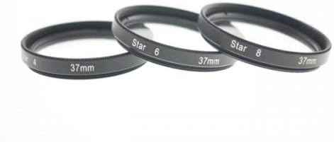 SYSTEM-S Sternfilter 3er Set 37 mm mit Clip Linse Filter in Schwarz für Smartphone