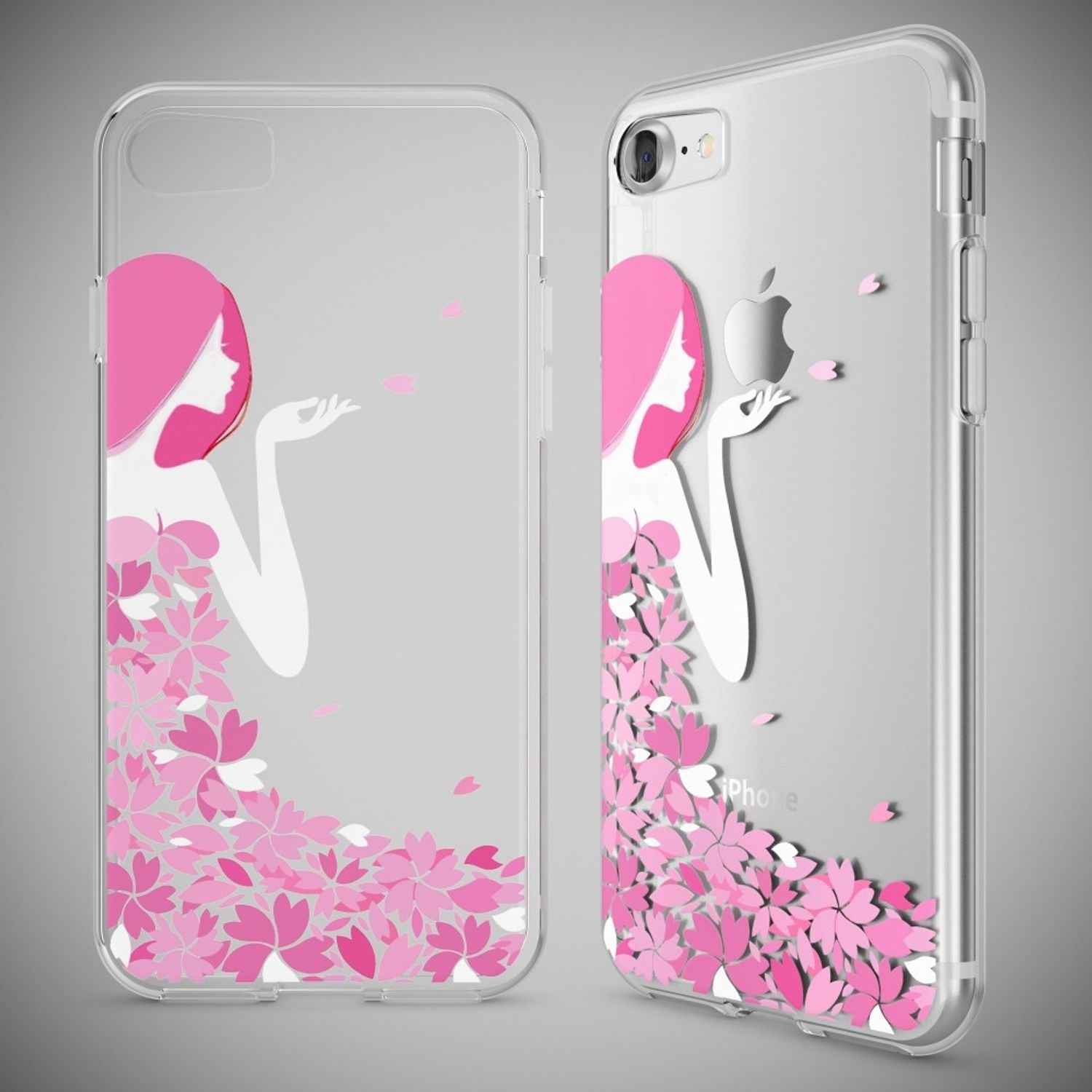 iPhone 7 Hülle Handyhülle von NALIA, Motiv Case Cover Bumper Transparent Klar