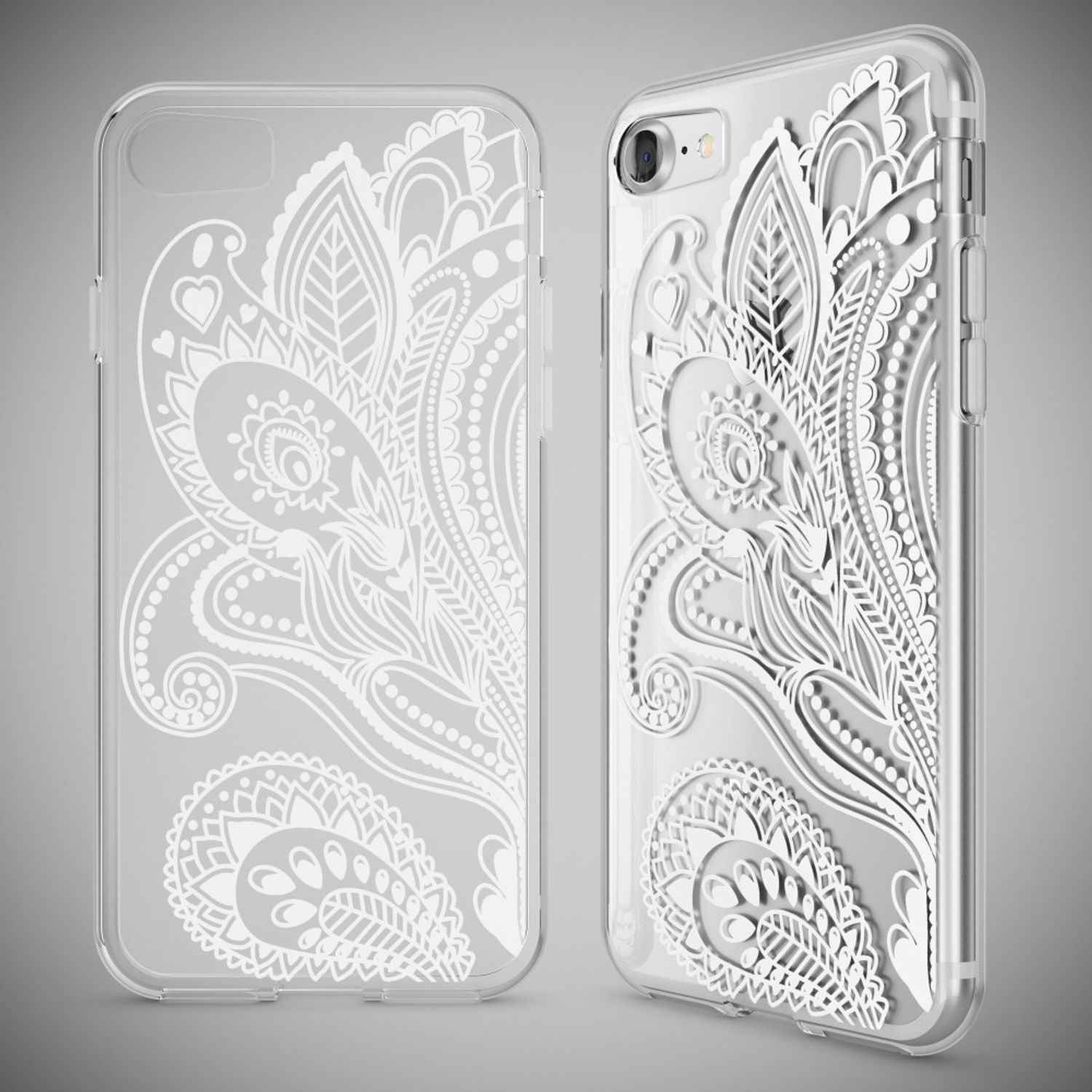 iPhone 7 Hülle Handyhülle von NALIA, Motiv Case Cover Bumper Transparent Klar